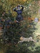 Claude Monet Camille and Jean Monet in the Garden at Argenteuil painting